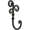 Franklin Brass Curlique Hook, Flat Black