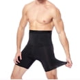 thumbnail image 6 of Men’s High-Waist Compression Fitness Tights, Double-Layer Half Shorts & Sports Pants, Solid-Color 2-in-1 Athletic Shorts, Quick Dry Breathable Tight, Workout Running | AKLJWH,Black 4XL, 6 of 9