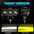 thumbnail image 4 of Applies to 2 Pack 48000 Lumens Three-Mode Universal LED Auxiliary Headlights, 4 of 10