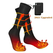Rechargeable Electric Heated Socks for Men Women 2021 Upgraded,3.7V 4500mAh Battery Powered Cold Weather Heat Socks ,Outdoor Riding Camping Hiking Motorcycle Skiing Warm Winter Socks