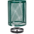 thumbnail image 3 of Outdoor Diamond Steel Trash Can With Flat Lid & Base, 36 Gallon, Green, 3 of 7