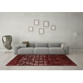 thumbnail image 3 of Ahgly Company Indoor Square Abstract Red Modern Area Rugs, 3' Square, 3 of 4