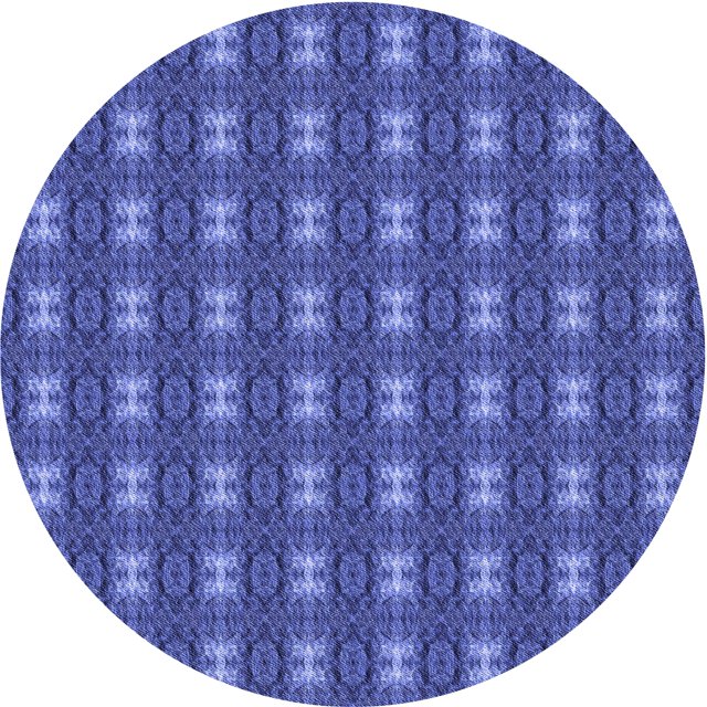 Ahgly Tapis Rond Lavable en Machine Intérieur Transitionnel Bleu Ardoise Clair, 8 Pieds Rond