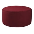 thumbnail image 1 of Housse Extensible pour Ottoman Housses pour Ottoman Tabouret Rond Housses Extensibles Ottoman Rouge, 1 of 5