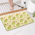 thumbnail image 4 of Yellow Cartoon Dinosaurs Flowers Hearts Pattern Bathroom Rugs Mat,Non Slip Microfiber Bathroom Rug,Rubber Backing,Soft Bathroom Mats for Bathroom Floor,Tub and Shower,17x27in(43x68cm), 4 of 5