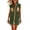 Army Green, variant on ChaoHeng Dresses for Women Summer for Spring Solid V Neck Sleeveless Casual Brown S
