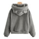 thumbnail image 2 of Otoño Invierno sudaderas con capucha de mujer de invierno de manga larga con orejas de conejo sudadera Linda felpa cálida Casual Sudadera con capucha Tops, 2 of 5