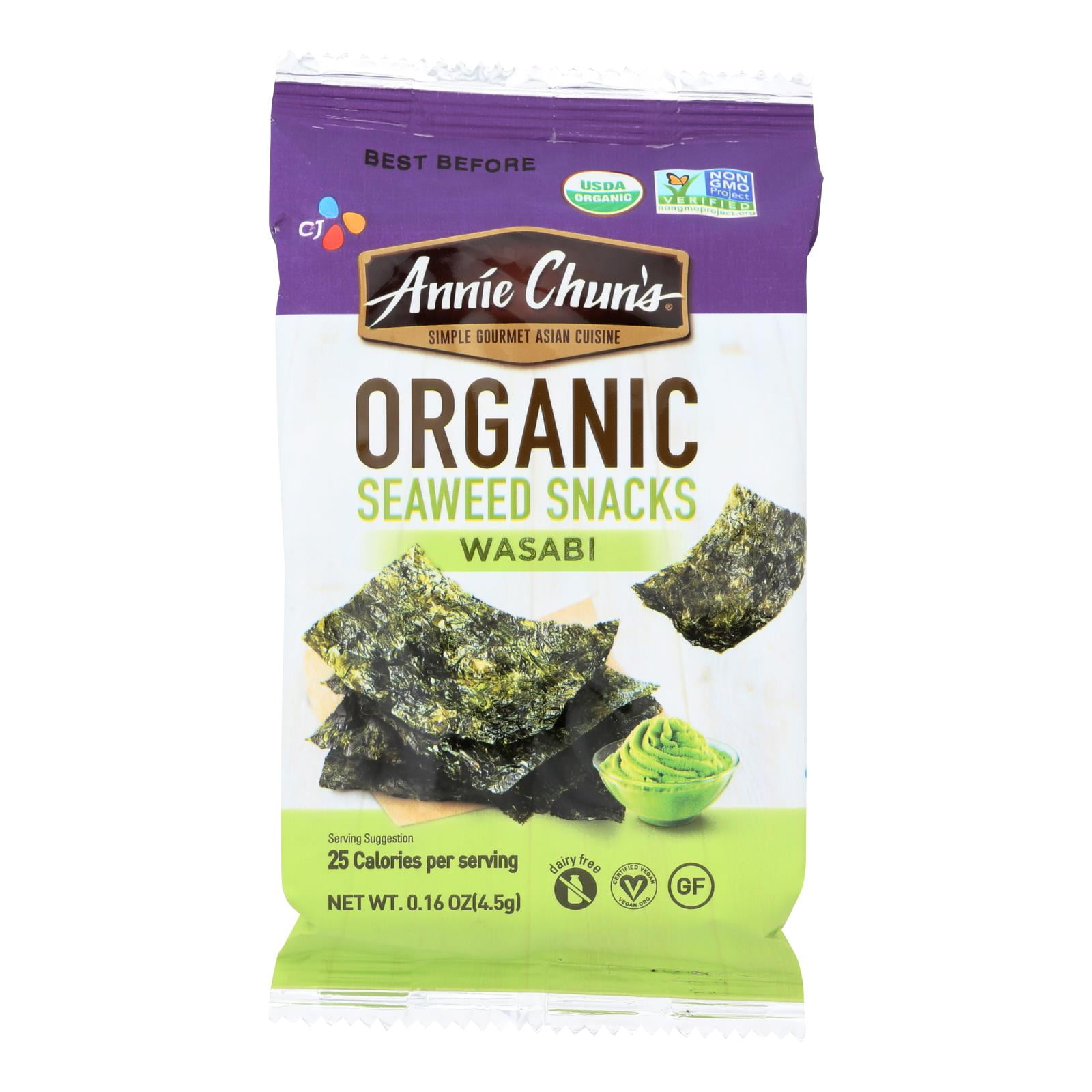 (Pack of 12) Annie Chun's Seaweed Snack Wasabi, 0.16 Oz