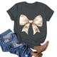 thumbnail image 2 of Blusas de Manga Corta para las Mujeres Divertida Impresión Cuello Redondo Camiseta Vintage, Blusas de Primavera para las Mujeres, 2 of 4