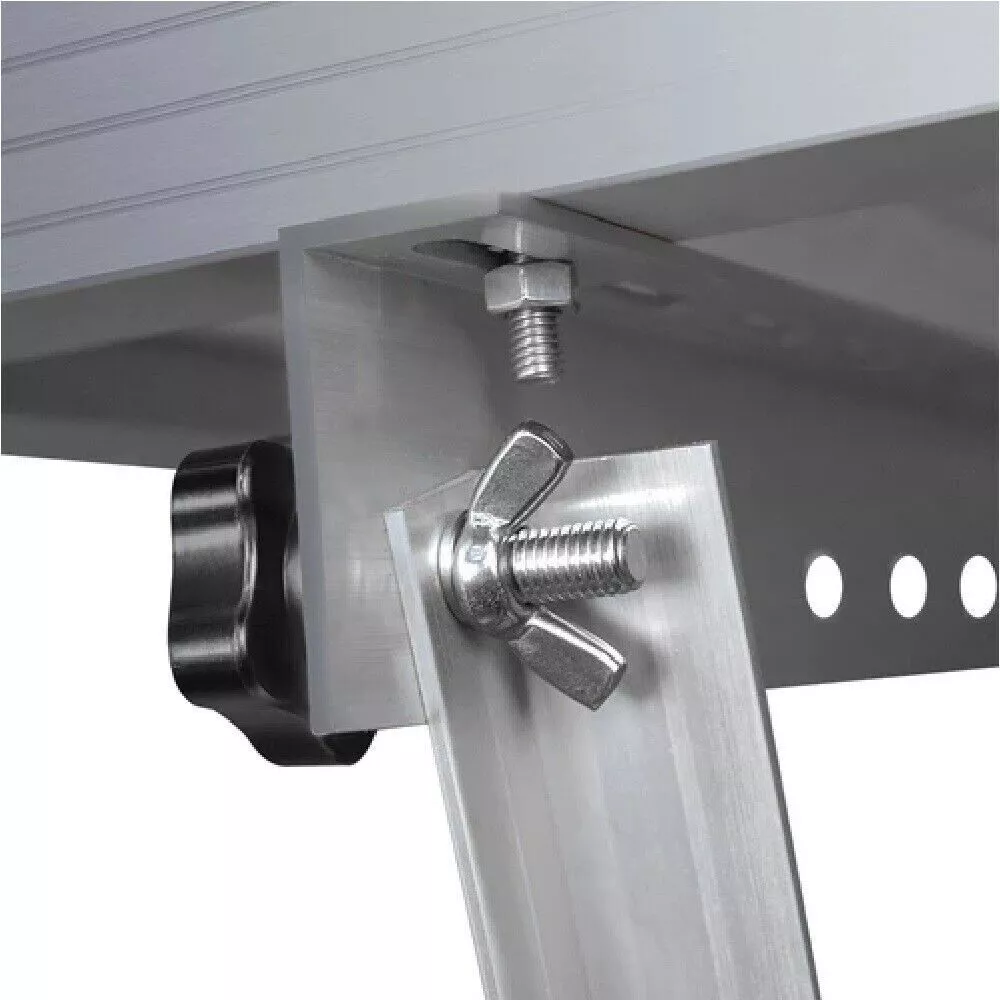Werchtay 114 cm Silver Monocrystalline Anti-Slip Solar Panel Mounting Brackets, 4 Pack