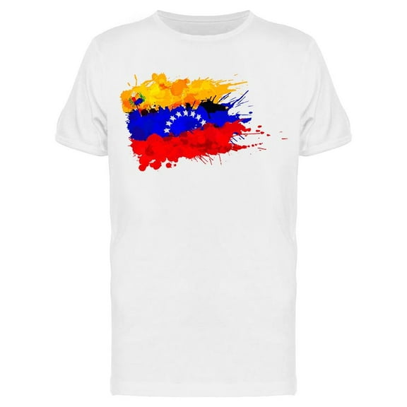 Flag Venezuela Splashes Tee Men's -Image by Shutterstock