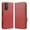Red, variant on Wallet Case for Samsung Galaxy A54 5G, Silicone Lychee Pattern PU Leather Shockproof Flip Cover with Card Slots Holder Magnetic Clasp Lock Drop Resistant Kickstand Phone Case,Brown