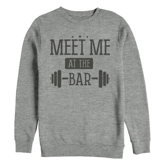 Men's CHIN UP Meet at Bar Stars Sweatshirt Athletic Heather 2X Large