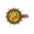 thumbnail image 1 of Printing Repeat Cloth Colorful Art Hairpin Sun Headwear Retro Metal Clips Pin, 1 of 3