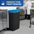 thumbnail image 2 of Plastic Prince 23 Gallon Slim Trash Can Kitchen, Commercial Tall Trash Bin Narrow, Rectangular Slim Jim Skinny Garbage Can for Home Garage Cabinet Restaurant, Black, 2 of 9