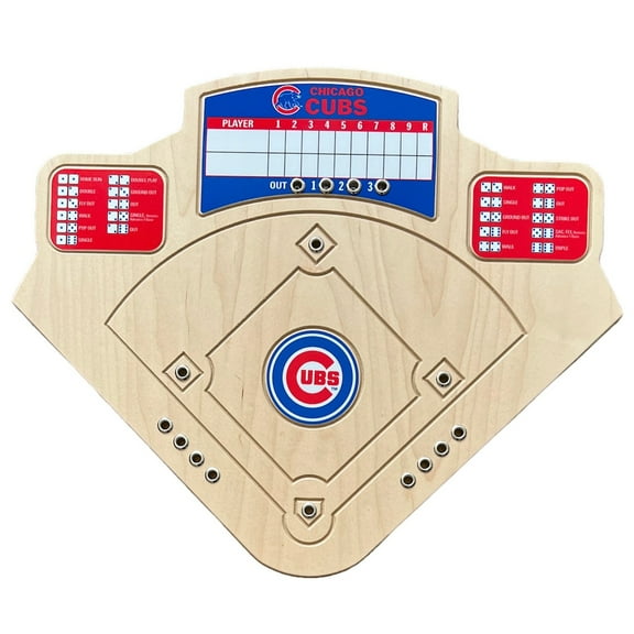 Chicago Cubs Handcrafted Wood Baseball Game
