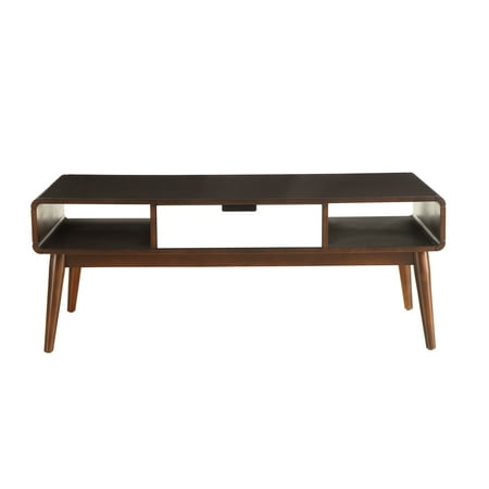 Walnut Veneer Mdf - Coffee Table in Walnut and White - MDF, Wood Veneer, Solid W Walnut and White