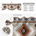 thumbnail image 6 of Brown Gray Boho Tie Up Valance Curtains for Windows, Kitchen Curtains Window Treatments, Southwestern Ethnic Abstract Geometric Short Window Shades Valances for Bedroom Bathroom Cafe 42"x18", 6 of 8