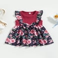 thumbnail image 2 of Filles Printemps une Ligne Robe Sans Manches Noeud devant Robe à Imprimé Floral, 2 of 9