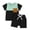 Black, variant on Two Piece Sets for Toddler Boy Toddler Baby Boy Clothes Short Sleeve Top Shorts Cute Summer Outfit Set (Black,2-3 Years)