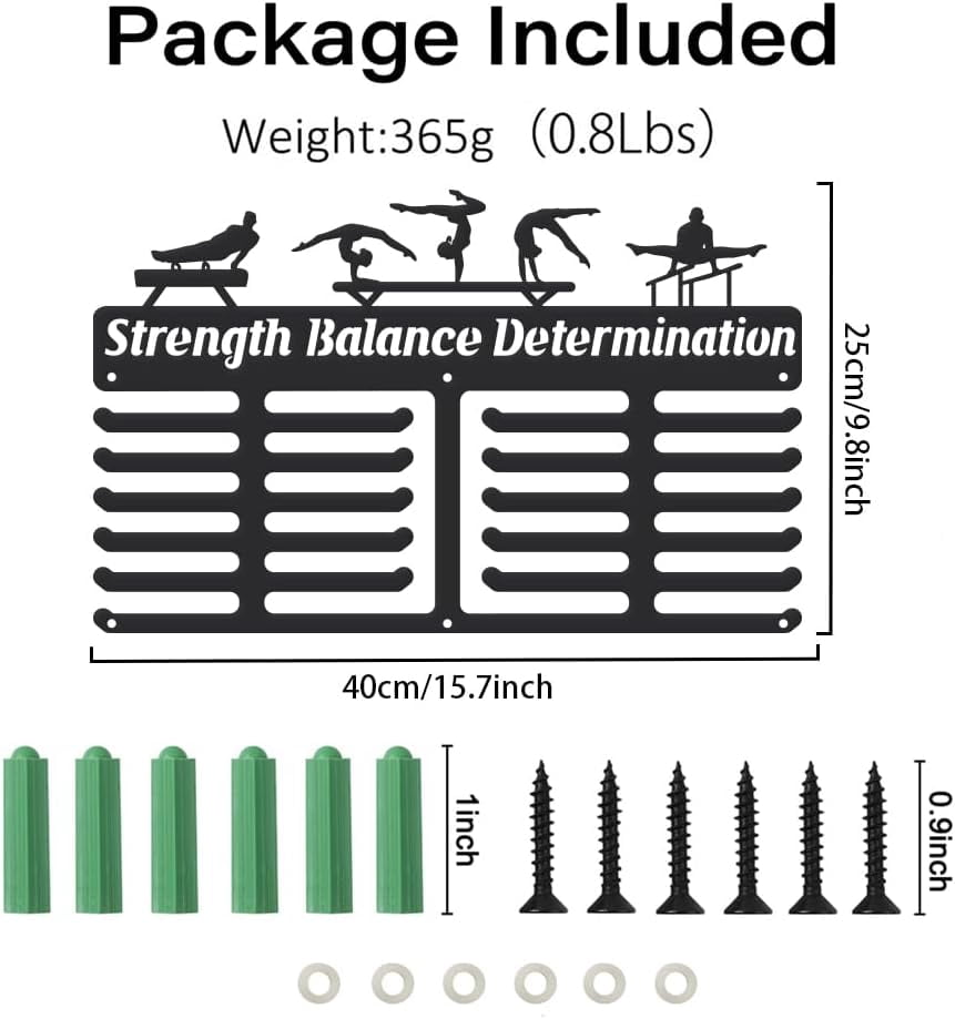 1 Set Sports Medal Hanger Display Medal Holder Award Metal Medals Organizer Ribbon Display Holder Rack Wall Mounted Race Non-Slip Hooks Gifts for Athletes diy Sports