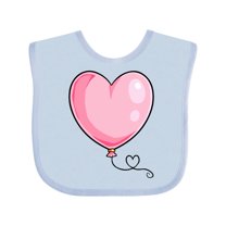Inktastic Pink Balloon Heart Boys or Girls Baby Bib