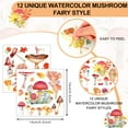 Whaline 12 Sheet Mushroom Floral Fairy Rub on Transfer for Crafts