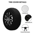 thumbnail image 4 of Easygdp Bees Collecting Nectar Automobile Tire Dust Cover, 14-17in Spare Tire Cover Universal Fit for Trailer, Car, Truck, SUV, Jeep - 17 inch, 4 of 9
