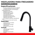 thumbnail image 3 of Grifo para Fregadero MEER Cuello Largo MZM8120 Alta Presión, 3 of 7