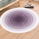 thumbnail image 1 of Alfombra redonda púrpura de 60 cm para sala de estar, sofá de viento crema, mesa de café, dormitorio, cabecero, estudio, cojín insonorizante para el suelo, 1 of 6