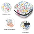 thumbnail image 3 of Sanitary Napkin Storage Bag for Girls Women, Portable First Period Pads Bag Tampons Holder Girls Travel Makeup Bag, Large Capacity Colorful Flowers Meadow Watercolor Pattern, 3 of 6
