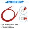 thumbnail image 5 of 1 Pc Battery Inverter Cable 5 AWG Gauge 2.5FT 5/16" Lug Battery Cable Universal for Car Vehicle Boat RV Solar Tinned Copper Red, 5 of 7