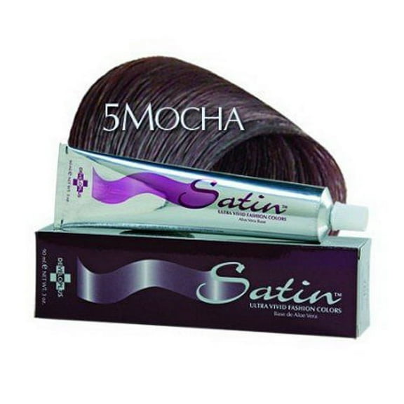Developlus Satin Hair Color, #5 Mocha Light Brown, 3 Oz, 2 Pack