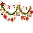 thumbnail image 2 of Christmas Rattan Ball Light String - 200cm Decorative Garland with LED Lights (Red/Green Holiday Decor for Tree, Mantel & Outdoor Use), 2 of 6
