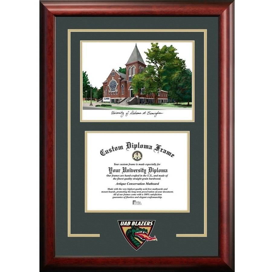 University Of Alabama Birmingham 8 5 X 11 Spirit Graduate Diploma Frame With Campus Images Lithograph Walmart Com Walmart Com