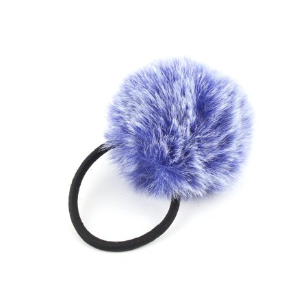 Faux Fur Ball Decor Stretchy Band Diy Hairstyle Hair Tie Ponytail