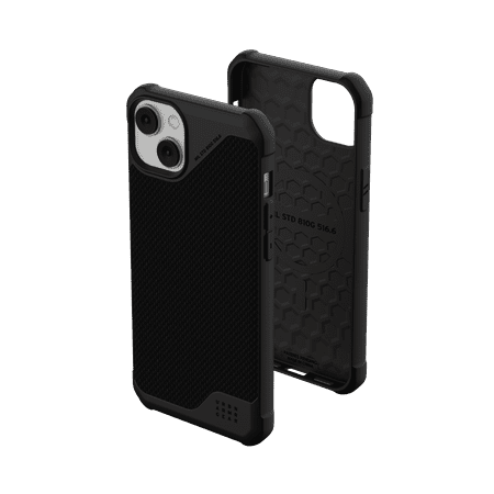 UAG Designed for iPhone 14 Plus Case Kevlar Black 6.7" Metropolis LT Built-in Magnet Compatible with MagSafe Charging Featherlight Heavy Duty Shockproof Rugged Protective Cover by URBAN ARMOR GEAR
