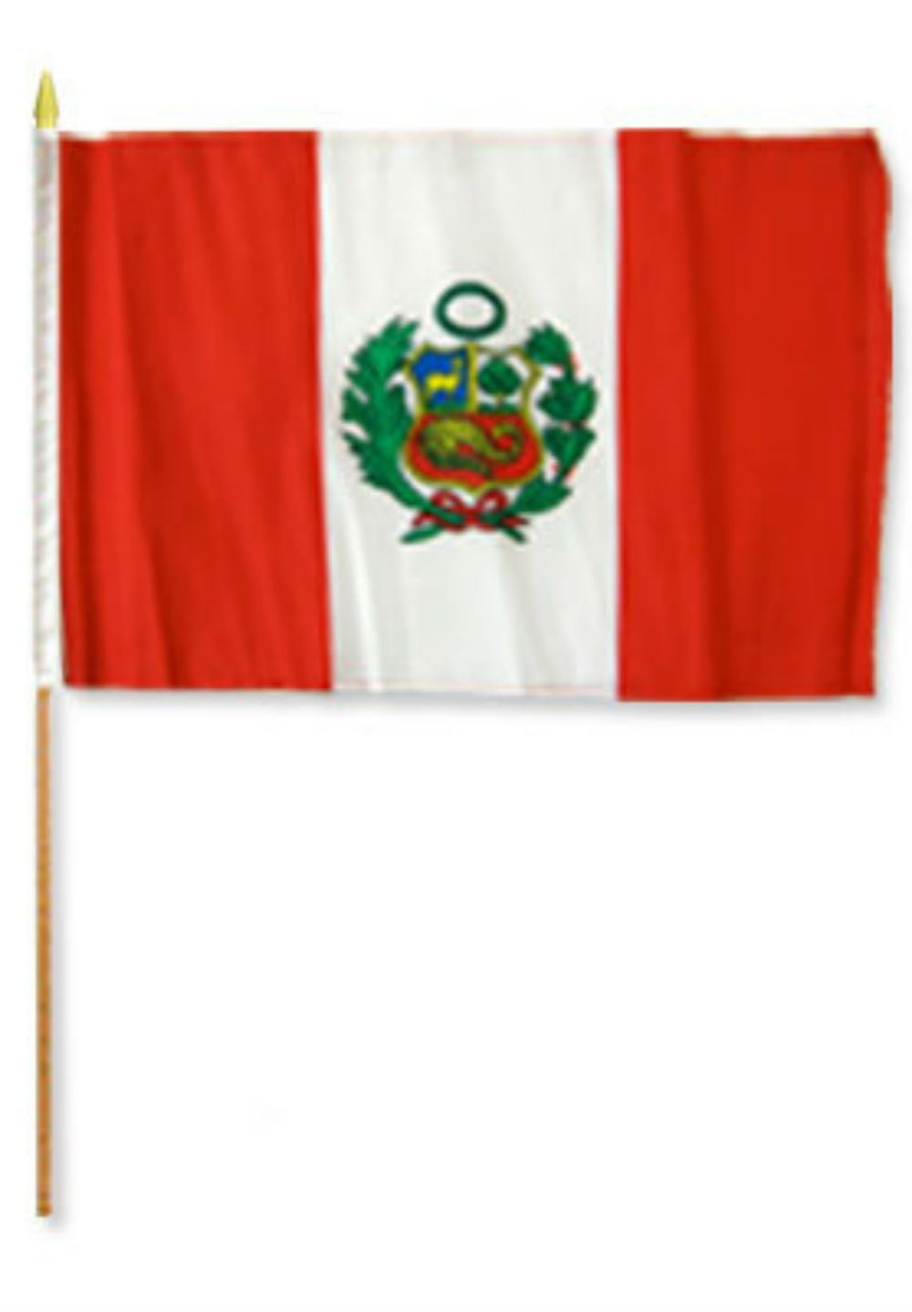 12x18 12"x18" Peru Stick Flag wood staff 