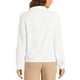 thumbnail image 3 of Blusa de trabajo INSPIRE CHIC para mujer con cuello de chal y manga larga XS Blanca, 3 of 5