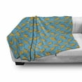 thumbnail image 3 of Taco Soft Flannel Fleece Throw Blanket, Menu Corn Tortilla with Veggies and Beef Vibrant Lunch Restaurant Delicious, Cozy Plush for Indoor and Outdoor Use, 50" x 60", Earth Yellow Blue, by Ambesonne, 3 of 6