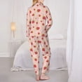 thumbnail image 6 of Goofa Strawberries Printed Women’s 2 Piece Pajama Set Super,Pajamas Women's Long Sleeve Sleepwear Soft Button Down Loungewear Pjs Lounge Set Nightwear-, 6 of 9