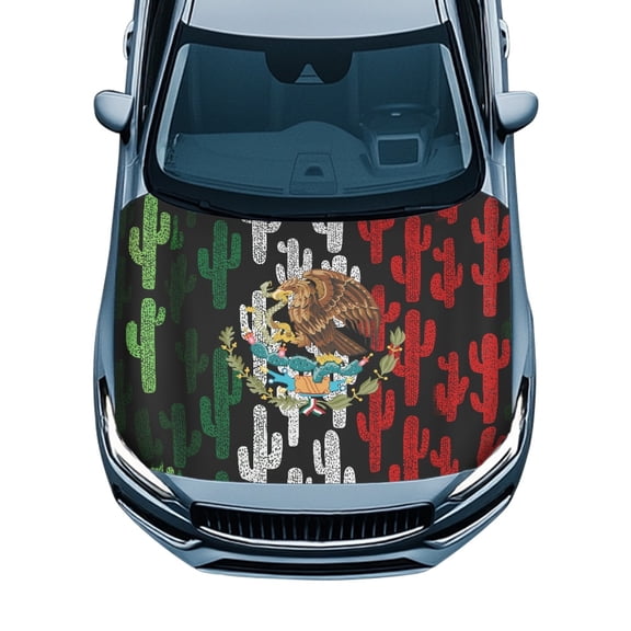 XYZCANDO All Weather Protection Car Hood Cover Swimsuit Fabric Car Hood Cover Protector, Car Hood Decoration Automotive Accessories for Trucks Pickup Van