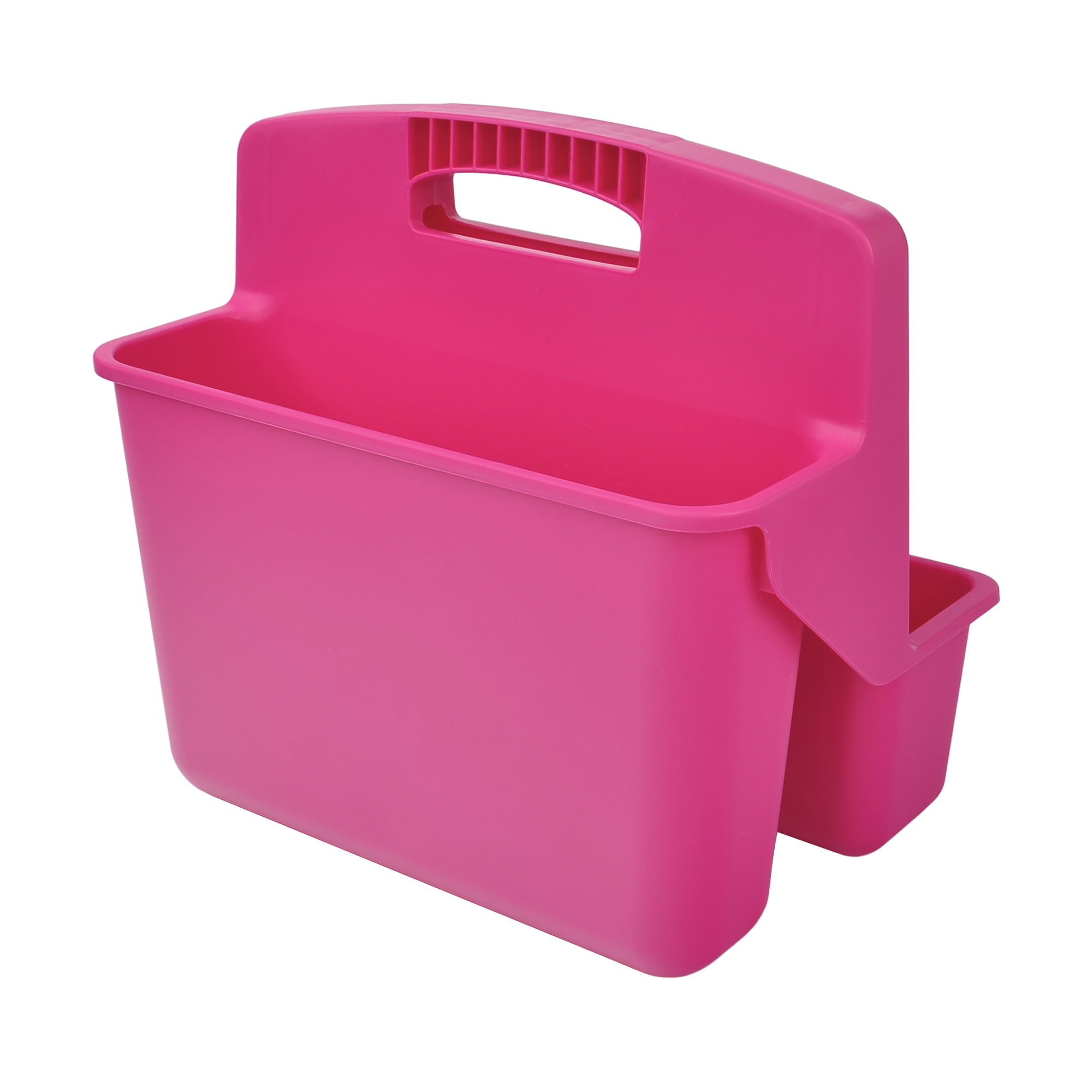 Pen+Gear 4-Compartment Plastic Supply Caddy Desk Organizer, Pink
