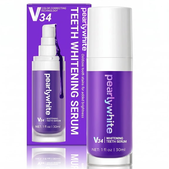 Modern Whites PearlyWhite V34 Whitening Serum, Purple Color Correcting, 30 ml