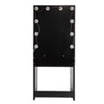 thumbnail image 5 of IVV Warm Light Cannon Dressing Table - Large Mirror Single Drawer for Storage Sleek Black Finish - Ideal for Makeup Organization and Modern Bedroom Decor, 5 of 8