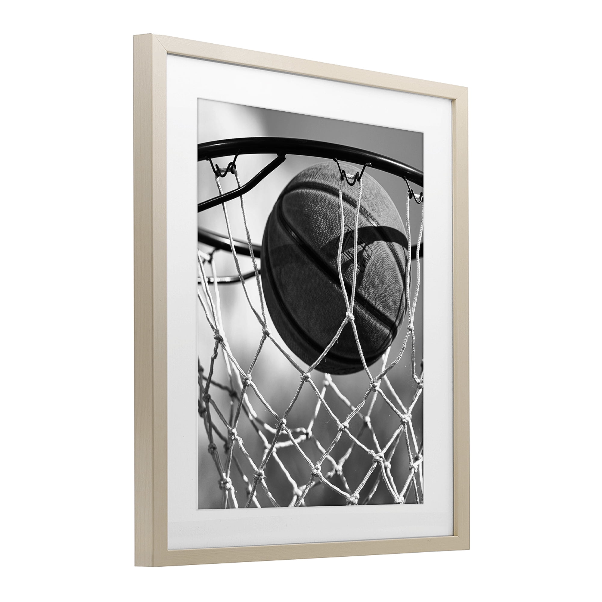 Stupell Industries Winning Basket Shot Birch Framed Print Under Glass, design by Marcus Prime