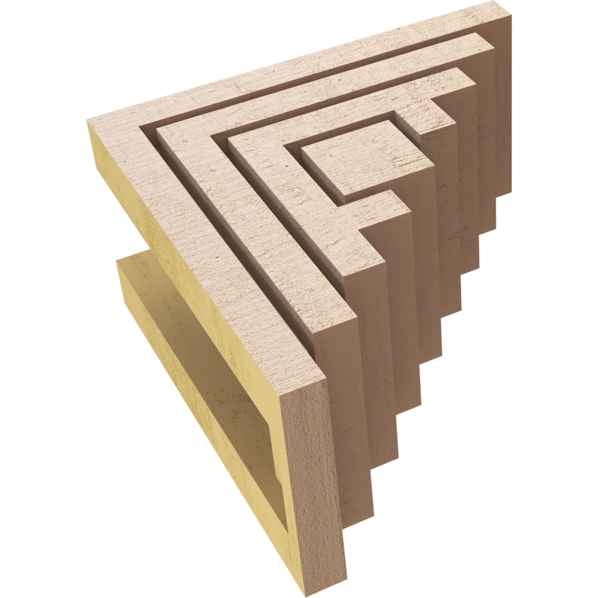 4"W x 8"D x 8"H Classic Landon Rough Cedar Woodgrain TimberThane Corbel, Primed Tan