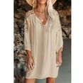 thumbnail image 1 of Vestido corto casual,Vestido corto con cuello en V para mujer Vestido corto con cuello en V de verano Vestido corto casual de verano Diseño elevado, 1 of 6