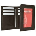thumbnail image 7 of Mens Lambskin Leather Trifold Multi Card Holder Outside ID Window Wallet 1355 (C) Black, 7 of 7