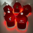 thumbnail image 3 of Gorra de béisbol navideña LED Patrón de muñeco de nieve de árbol de Navidad Gorras de béisbol para hombres y mujeres Navidad Feliz año cercano Sombrero ligero, 3 of 5